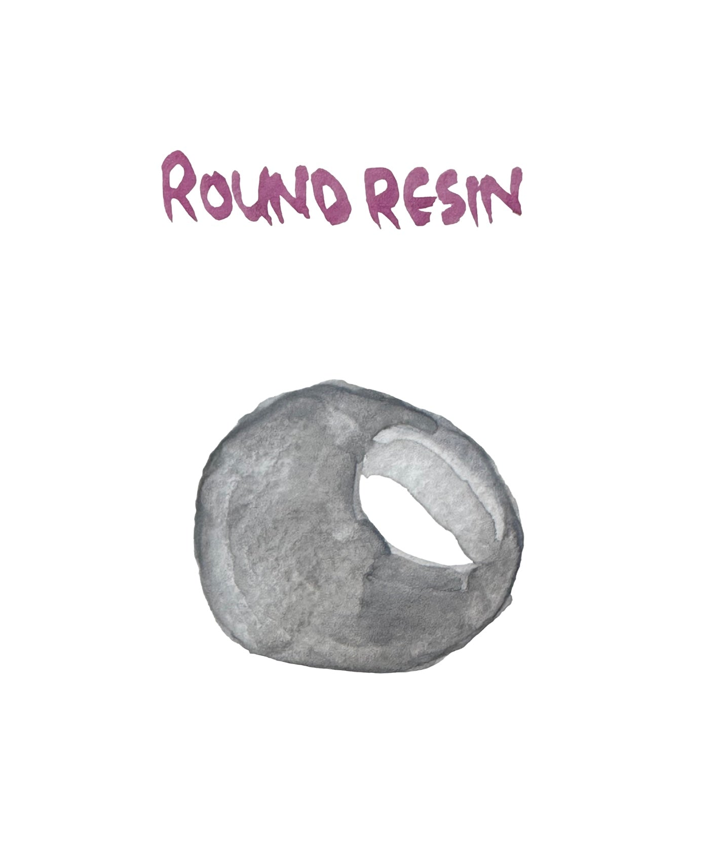 Bubble Round Resin Ring
