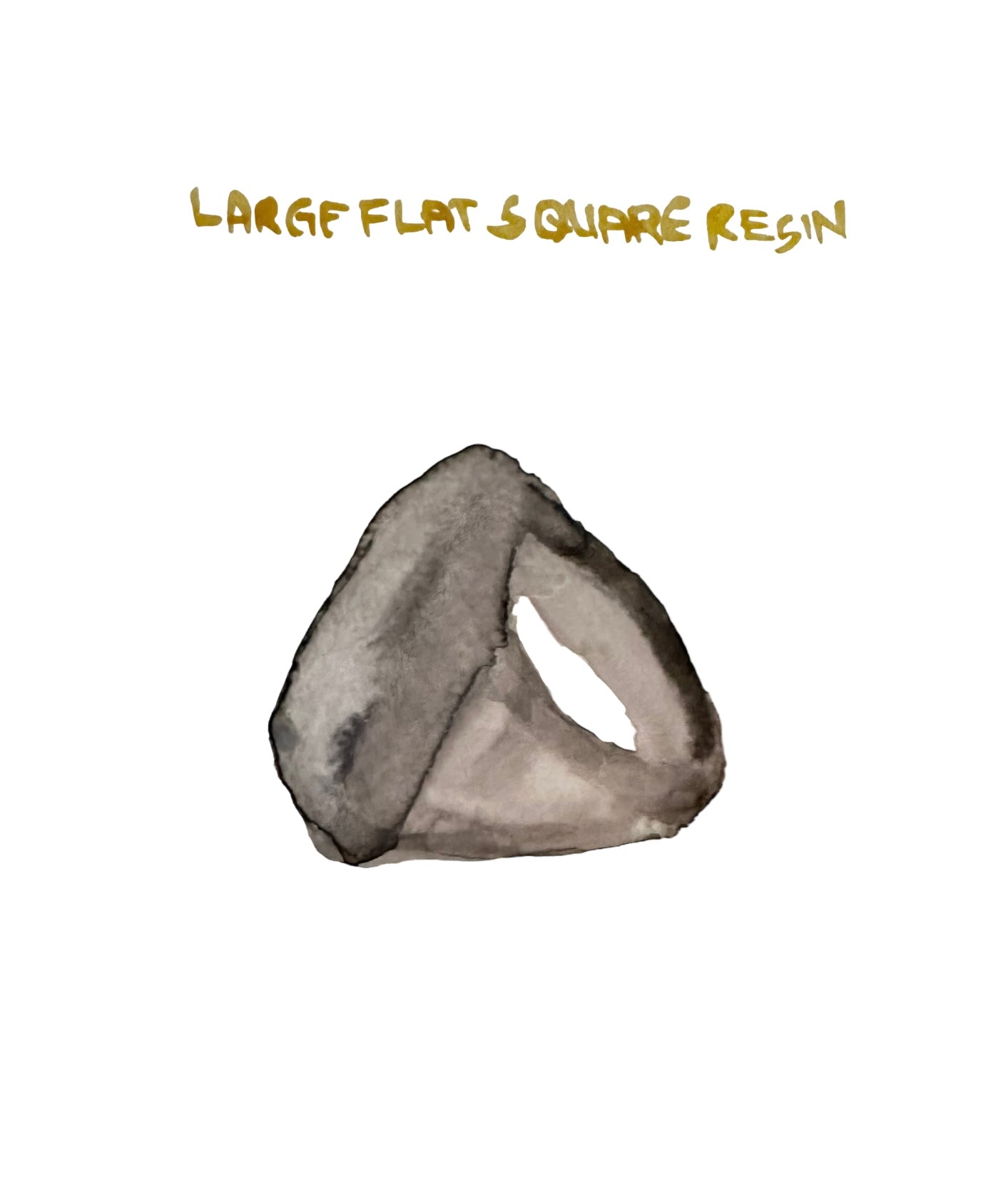 Large Flat Square Resin Ring